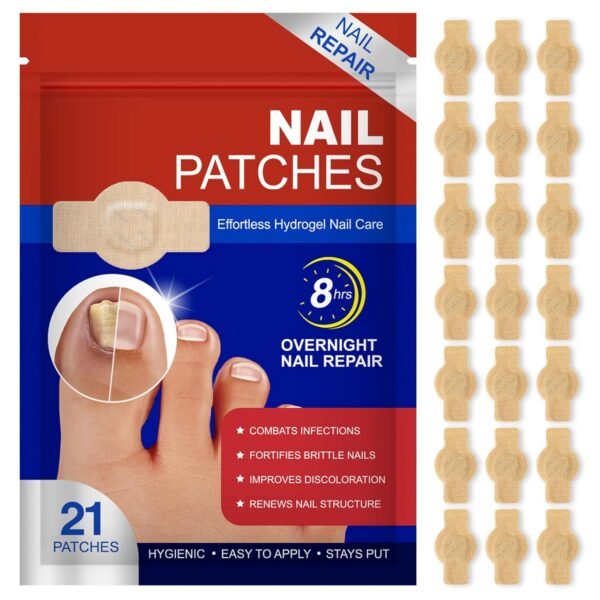 Nail Repair Hydrogel Patches – 21 PCS, Extra Strength Overnight Treatment