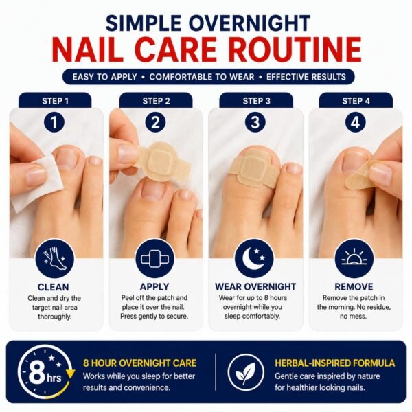 Nail Repair Hydrogel Patches – 21 PCS, Extra Strength Overnight Treatment