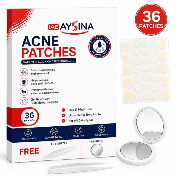 Acne Patch Kit with Mirror & Plastic Tweezer – 36 Count